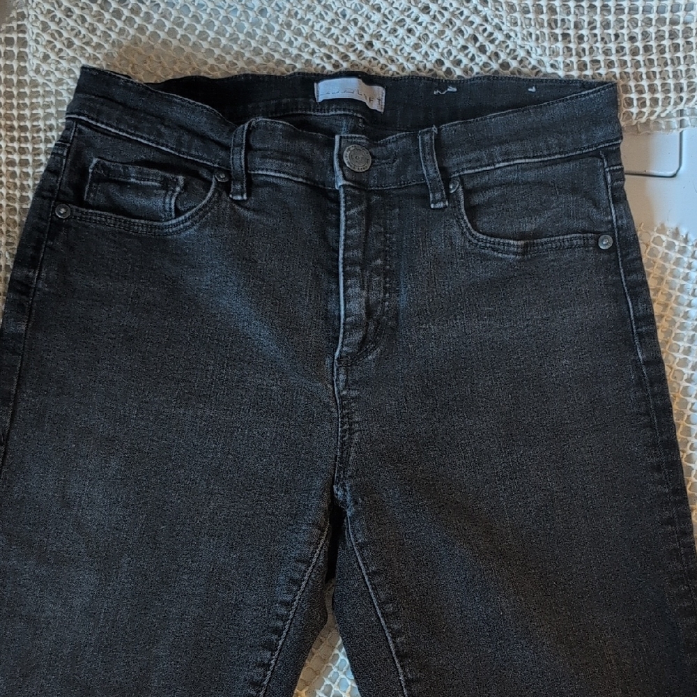 LOF Women's Charcoal High Rise Jeans